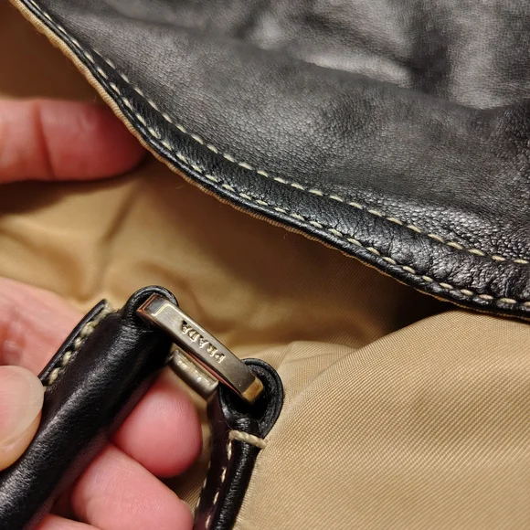 Prada Black and Tan Handbag
